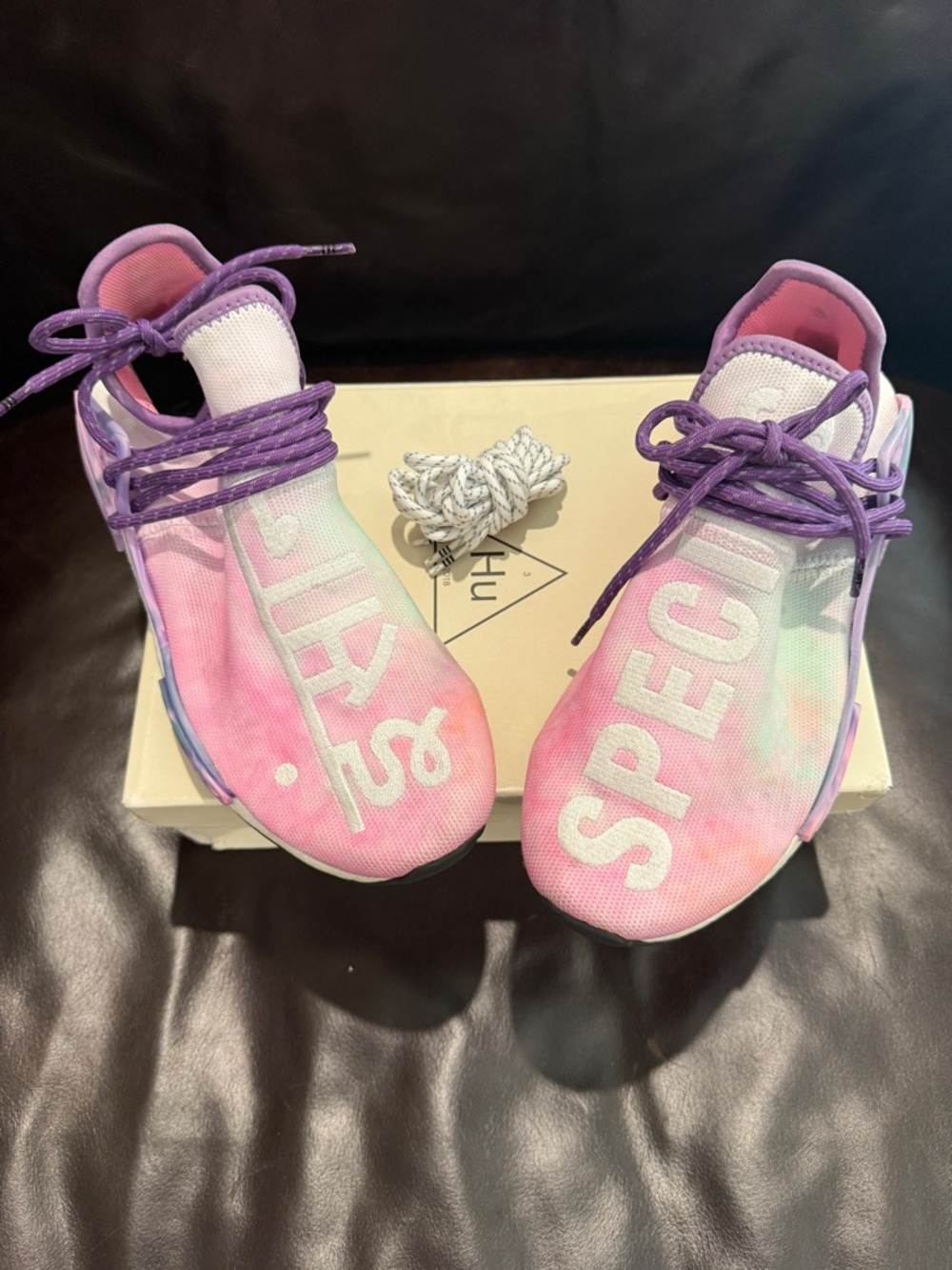 adidas Human Race NMD Pharrell Holi Festival Pink Glow AC7362 Size 8M OG All - Picture 10 of 11